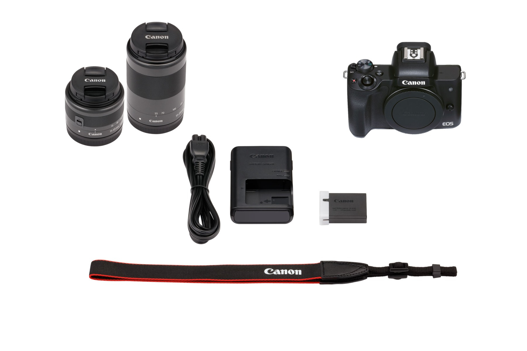 Canon EOS M50 Mark II + EF-M 15-45mm f/3.5-6.3 IS STM + EF-M 55-200mm f/4.5-6.3 IS STM