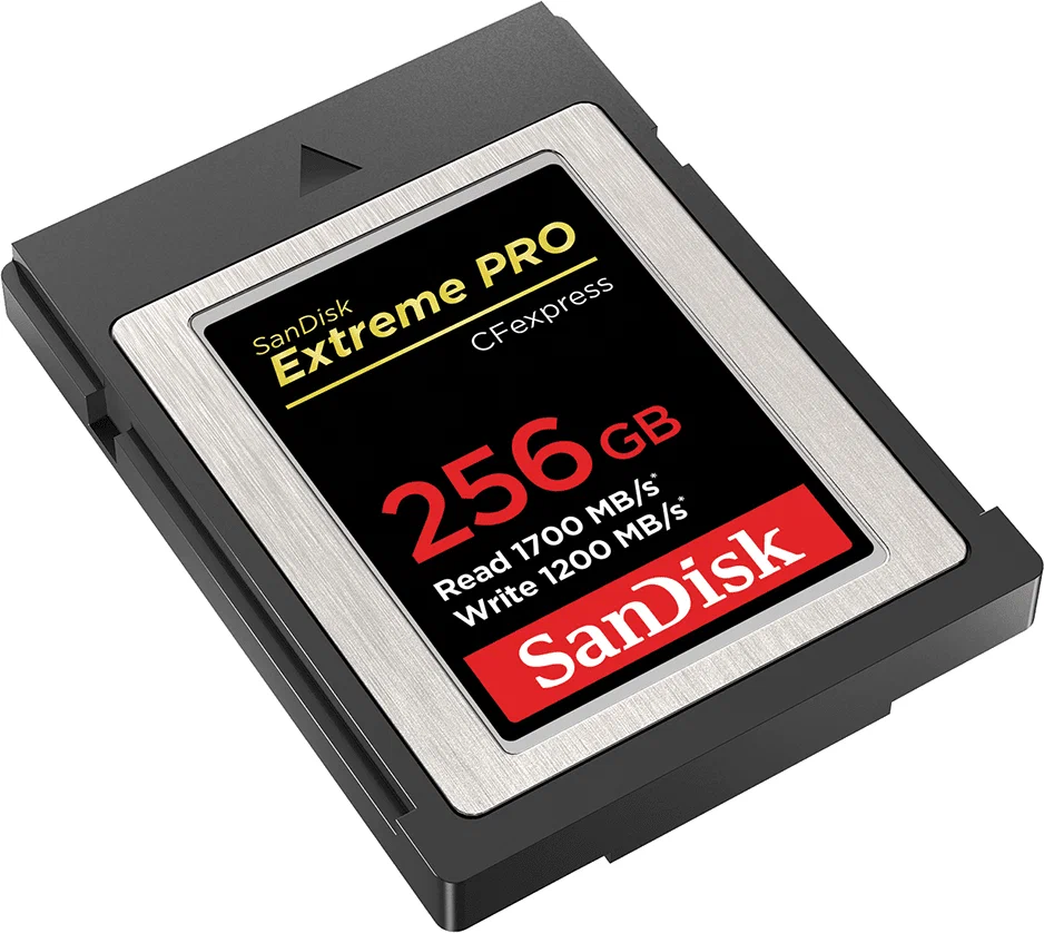 SanDisk CFexpress Type B 256GB Extreme Pro, 1700 / 1200 МБ/с SanDisk CFexpress Type B 256GB Extreme Pro, 1700 / 1200 МБ/с