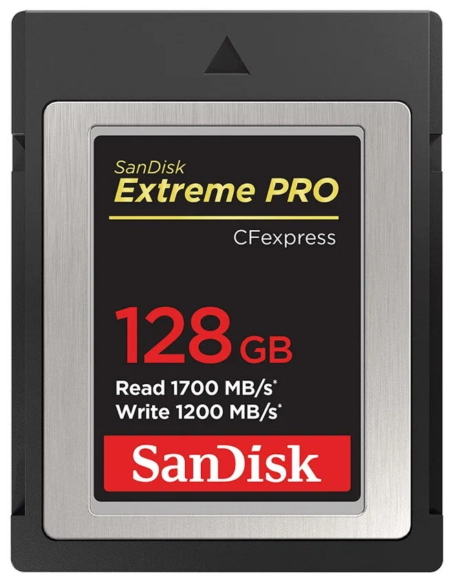 SanDisk CFexpress Type B 128GB Extreme Pro, 1700 / 1200 МБ/с SanDisk CFexpress Type B 128GB Extreme Pro, 1700 / 1200 МБ/с