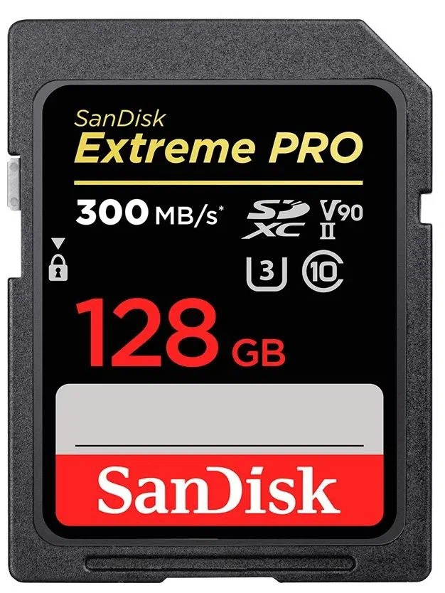 SanDisk SDXC 128GB Extreme Pro Class 10 UHS-II V90 U3 (300/260MB/s)  SanDisk SDXC 128GB Extreme Pro Class 10 UHS-II V90 U3 (300/260MB/s)